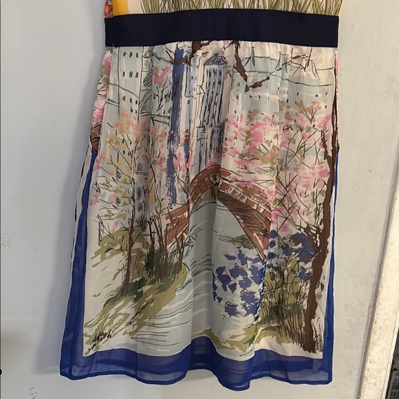 Anthropologie We love Vera Colorful Scenic Print Dress size 4 - Picture 6 of 7